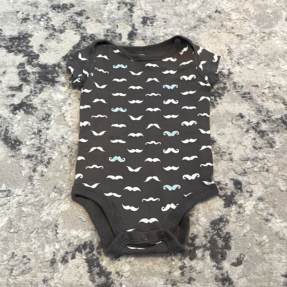 Boys 6M Mustache Onesie